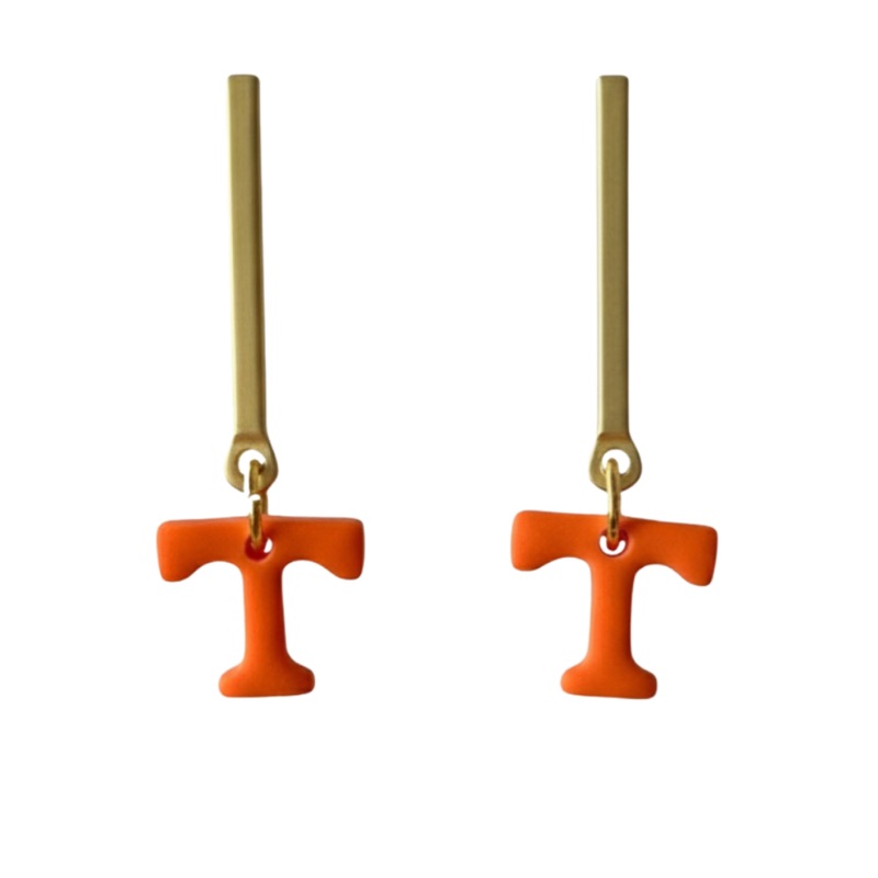 Sweet Tree T Bar, handcrafted polymer clay earrings